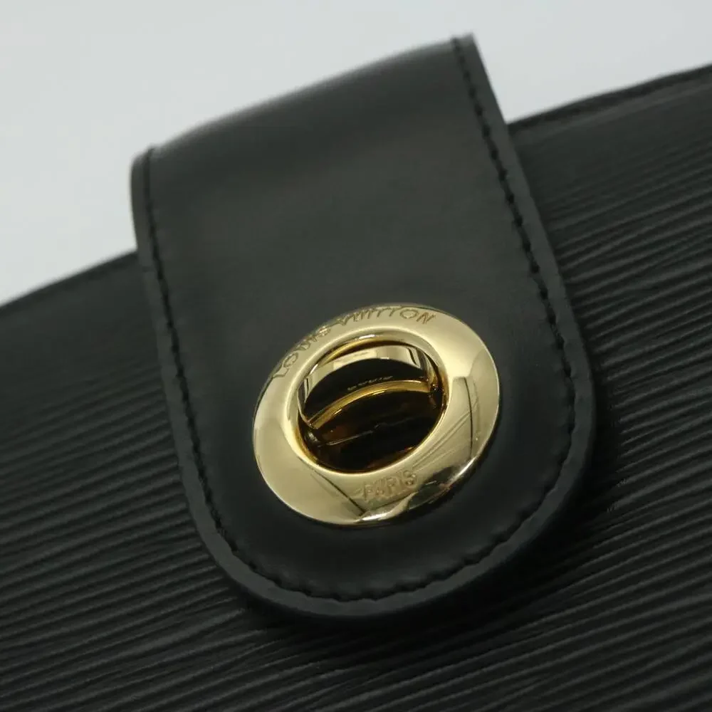 LOUIS VUITTON Epi Capuchin Shoulder Bag Black M52342